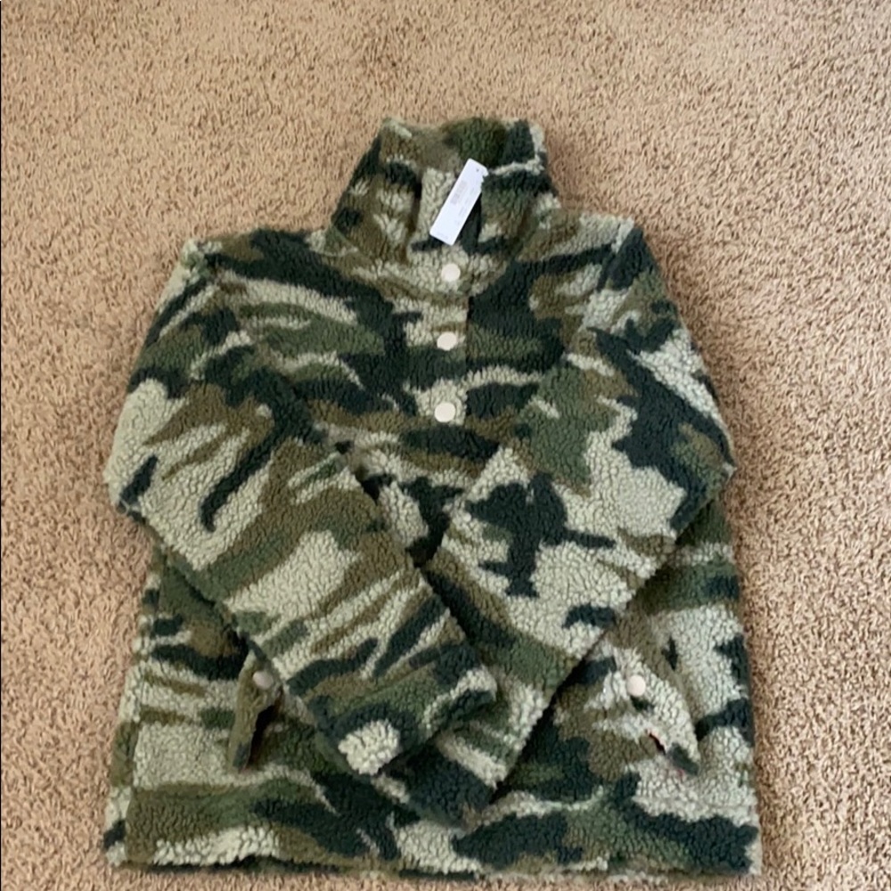 J. Crew Sherpa Fleece Jacket - Picture 2 of 3
